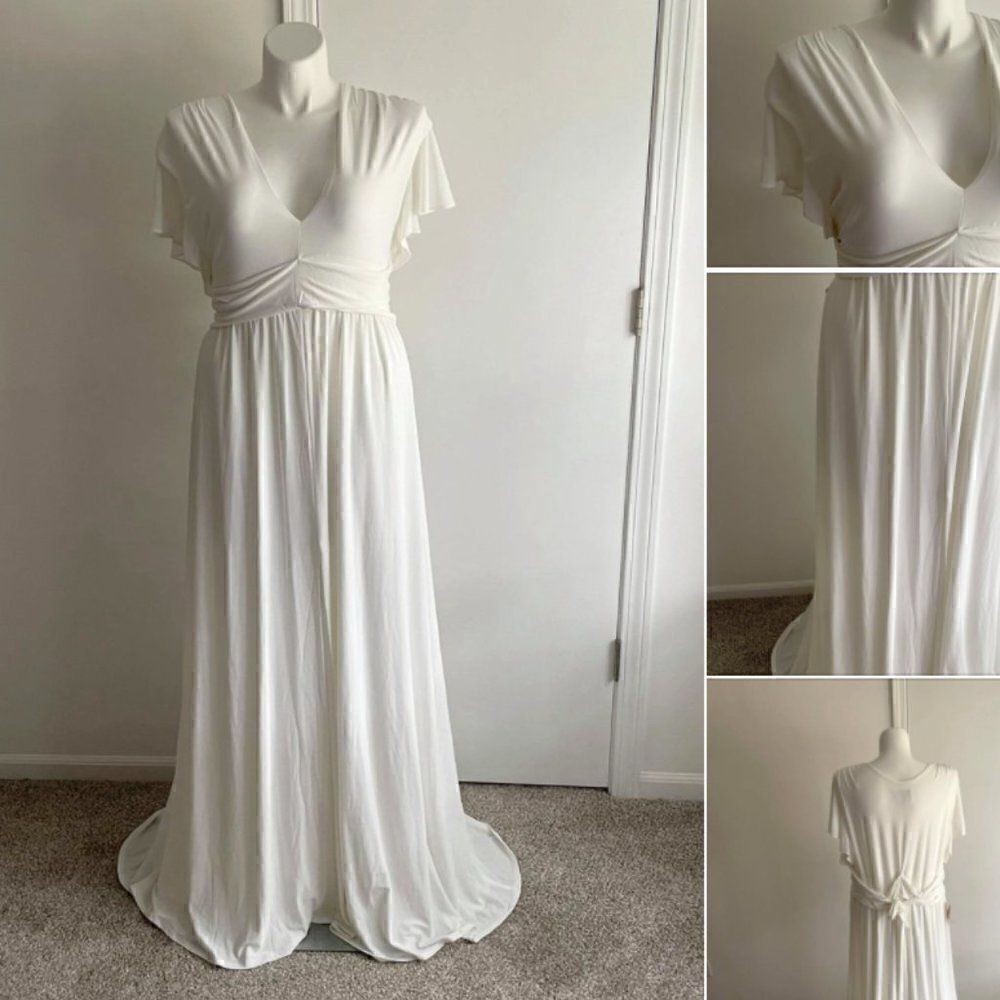 White Gown, Size 26, Anthropologie BHLDN, New With Tag